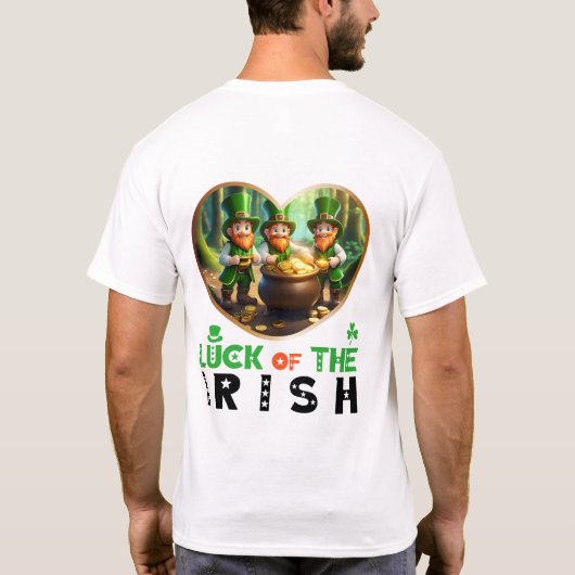 Das Glück der Iren - Leprechauns Scavenger-Jagd T-Shirt (Rückseite)