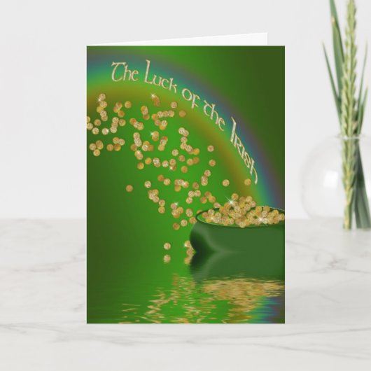 Das Glück der Iren - Pot of Gold/Rainbow Karte (Vorderseite)