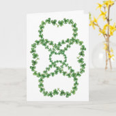 Das Glück der Iren, St. Patrick's Day, 4 Kleeblätt Karte (Gelbe Blume)
