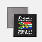 Das Glück der Männer besteht darin, eine Südafrika Magnet (Vorderseite/Rückseite)