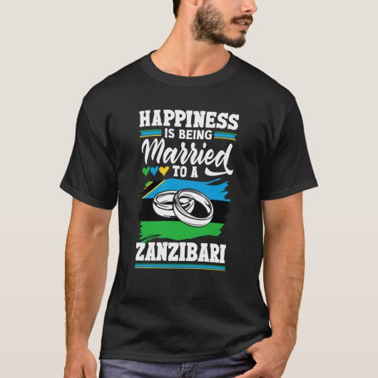 Das Glück der zanzibarischen Flagge ist einem Zanz T-Shirt (Vorderseite)