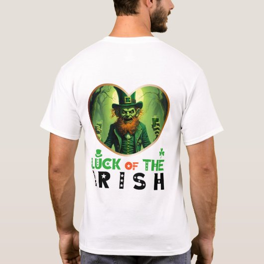 Das Glück des Irischen - Irischen Pub Trivia Nacht T-Shirt (Rückseite)