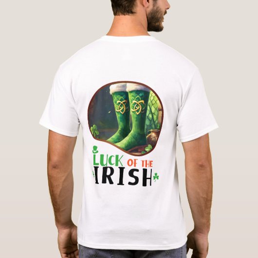 Das Glück des Irischen - Karnevals auf das Kleebla T-Shirt (Rückseite)