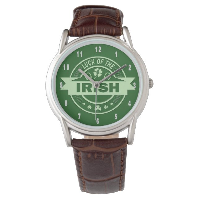 Das Glück des irischen St. Patrick's Day Armbanduhr (Vorderseite)