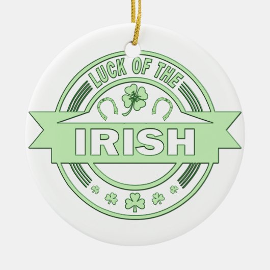Das Glück des irischen St. Patrick's Day Keramik Ornament (Vorne)
