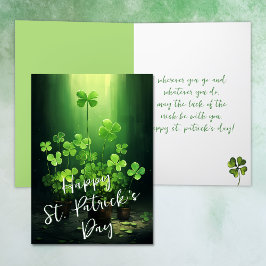 Das Glück des Irish Clovers St Patrick's Day Feiertagskarte