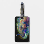 Das Glück des nasen-farbigen Elefanten Gepäckanhänger (Rückseite vertikal)