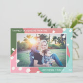 Das Glück des Urlaubs Abstrakte Weihnachten Einladung (Stehend Vorderseite)