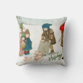 Das Glück des Winters, Vintag Kissen (Vorderseite)