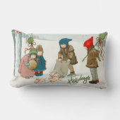 Das Glück des Winters, Vintag Lendenkissen (Vorderseite)