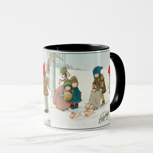 Das Glück des Winters, Vintag Tasse (VorderseiteRechts)