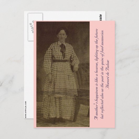 Das Glück einer Mutter ist wie ein Leuchtfeuer... Postkarte (Vorne/Hinten)