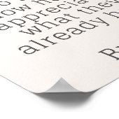 Das Glück eines Buddha-Zitat-Poster Poster (Ecke)