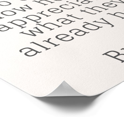 Das Glück eines Buddha-Zitat-Poster Poster (Ecke)