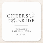 Das Glück für die Braut | Elegantes Script-Brautpa Rechteckiger Pappuntersetzer (Vorderseite)