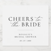 Das Glück für die Braut | Modernes Minimales Braut Schaumweinetikett (Einzelnes Label)