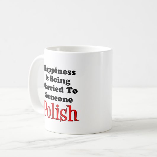 Das Glück für einen Polen Verheiratet Kaffeetasse (Vorderseite Links)