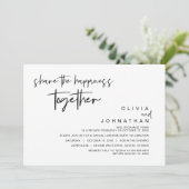 Das Glück gemeinsam teilen, Elopement Party Einladung (Stehend Vorderseite)