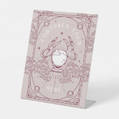 Das Glück hier rosa Babydusche gesagt Sockelschild (Vorderseite)