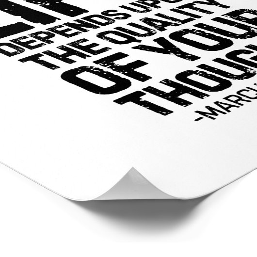 Das Glück Ihres Lebens, Marcus Aurelius Poster (Ecke)