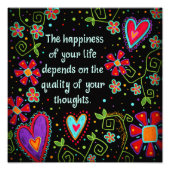 Das Glück Ihres Lebens Zitat Inspirivity Fotodruck (Vorne)