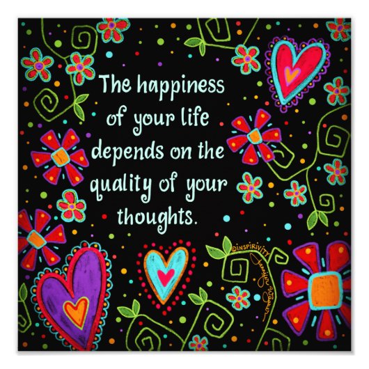 Das Glück Ihres Lebens Zitat Inspirivity Fotodruck (Vorne)