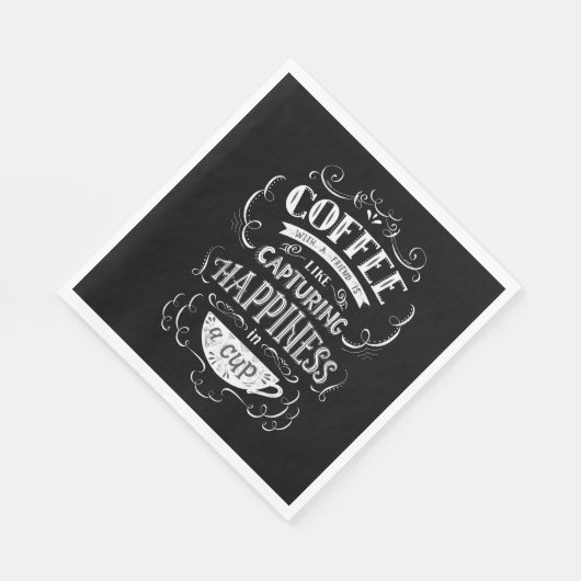 Das Glück in einem Pokal Serviette (Ecke)