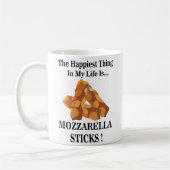 Das Glück in meinem Leben ist Mozzarella-Stöcke Kaffeetasse (Links)