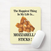 Das Glück in meinem Leben ist Mozzarella-Stöcke Mousepad (Mit Mouse)