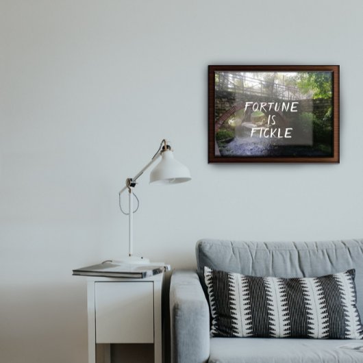 Das Glück ist das sprichwörtliche Bridge-Foto-Post Poster