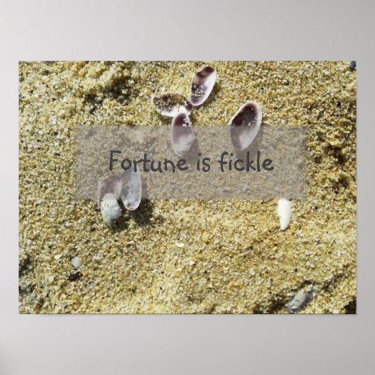 Das Glück ist ein wackeliges Weisheit-Sprichwort-P Poster (Vorne)