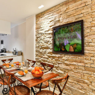 Das Glück ist ein wackeliges Weisheit-Sprichwort-P Poster