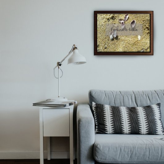 Das Glück ist ein wackeliges Weisheit-Sprichwort-P Poster