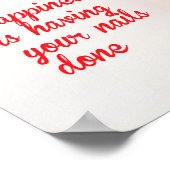 Das Glück ist es, die Nägel fertig zu machen, Nage Poster (Ecke)