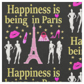 DAS GLÜCK IST IN PARIS FABRIC STOFF (Nahaufnahme)