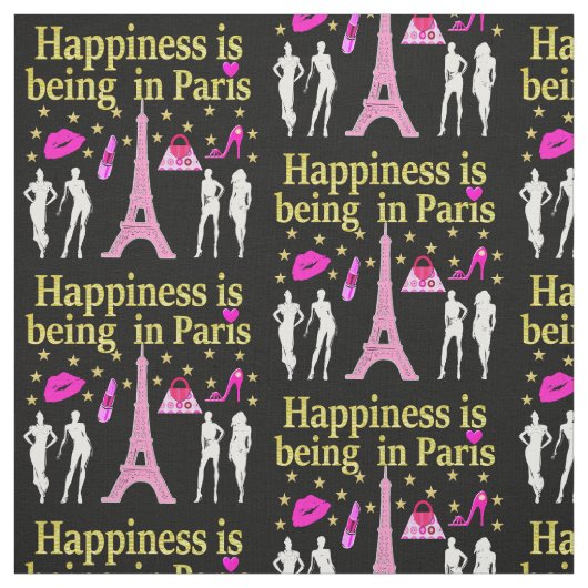 DAS GLÜCK IST IN PARIS FABRIC STOFF (Muster)