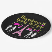 DAS GLÜCK IST IN PARIS PAPPTELLER (Schrägansicht)