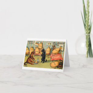 Das Glück, Katzen zu erzählen, die Sie zum Glück f Karte