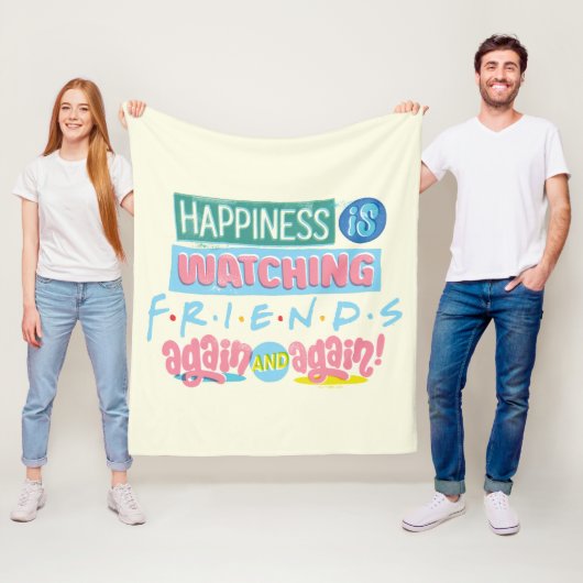 Das Glück sieht sich immer wieder FRIENDS™ an Fleecedecke (Beispiel)