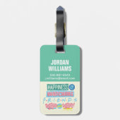 Das Glück sieht sich immer wieder FRIENDS™ an Gepäckanhänger (Rückseite vertikal)