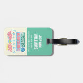 Das Glück sieht sich immer wieder FRIENDS™ an Gepäckanhänger (Rückseite horizontal)