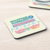 Das Glück sieht sich immer wieder FRIENDS™ an Getränkeuntersetzer (Linke Seite)