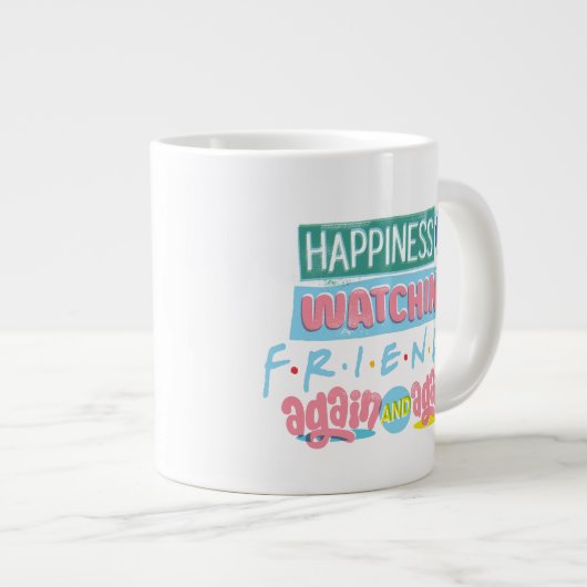 Das Glück sieht sich immer wieder FRIENDS™ an Jumbo-Tasse (Vorderseite Rechts)