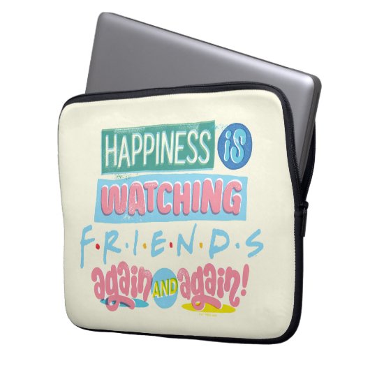 Das Glück sieht sich immer wieder FRIENDS™ an Laptopschutzhülle (Vorderseite Links)