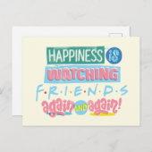 Das Glück sieht sich immer wieder FRIENDS™ an Postkarte (Vorne/Hinten)