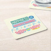 Das Glück sieht sich immer wieder FRIENDS™ an Rechteckiger Pappuntersetzer (angewinkelt)