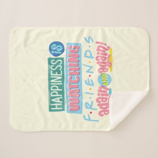 Das Glück sieht sich immer wieder FRIENDS™ an Sherpadecke (Vorderseite (Horizontal))