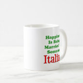 Das Glück Verheiratet jemandem Italienisch Kaffeetasse (VorderseiteRechts)