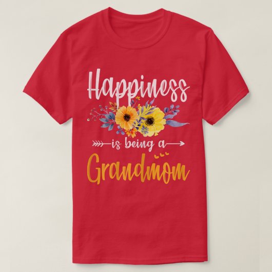 Das Glück von Frauen ist ein Großmutter-Blume-Groß T-Shirt (Design vorne)