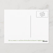 Das Glück von morgen (Blume) Postkarte (Rückseite)